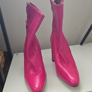 Zara Fuchsia Heeled Boots